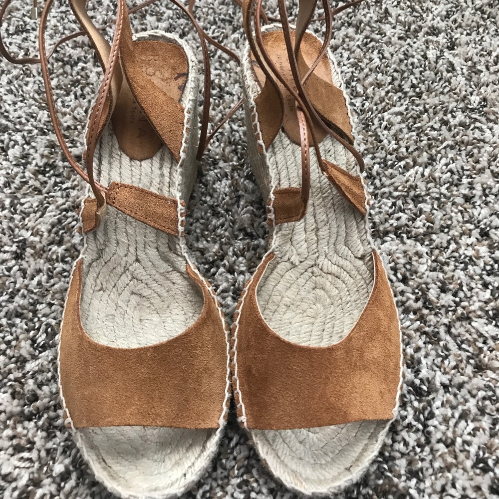 ROMENA Tie Up Espadrilles sz 38